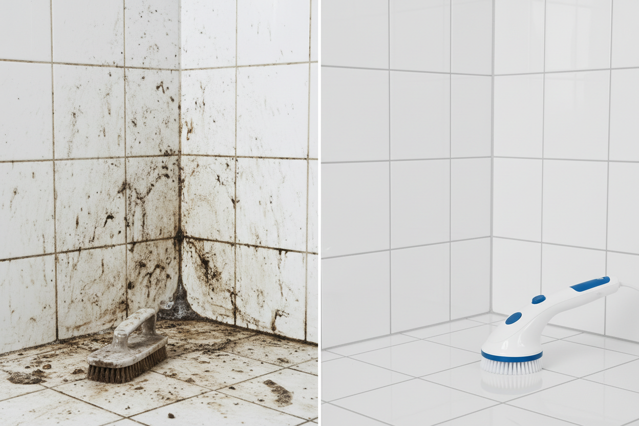 SpinClean Pro – Elektrisk Rengöringsborste med 4 Borsthuvuden