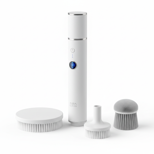 SpinClean Pro – Elektrisk Rengöringsborste med 4 Borsthuvuden